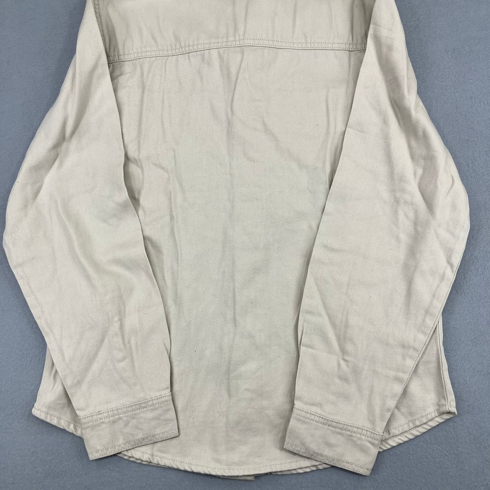 Lucky Brand Mens Oatmeal Beige Cotton Button Down Shirt Jacket Small New NWT - Picture 13 of 14